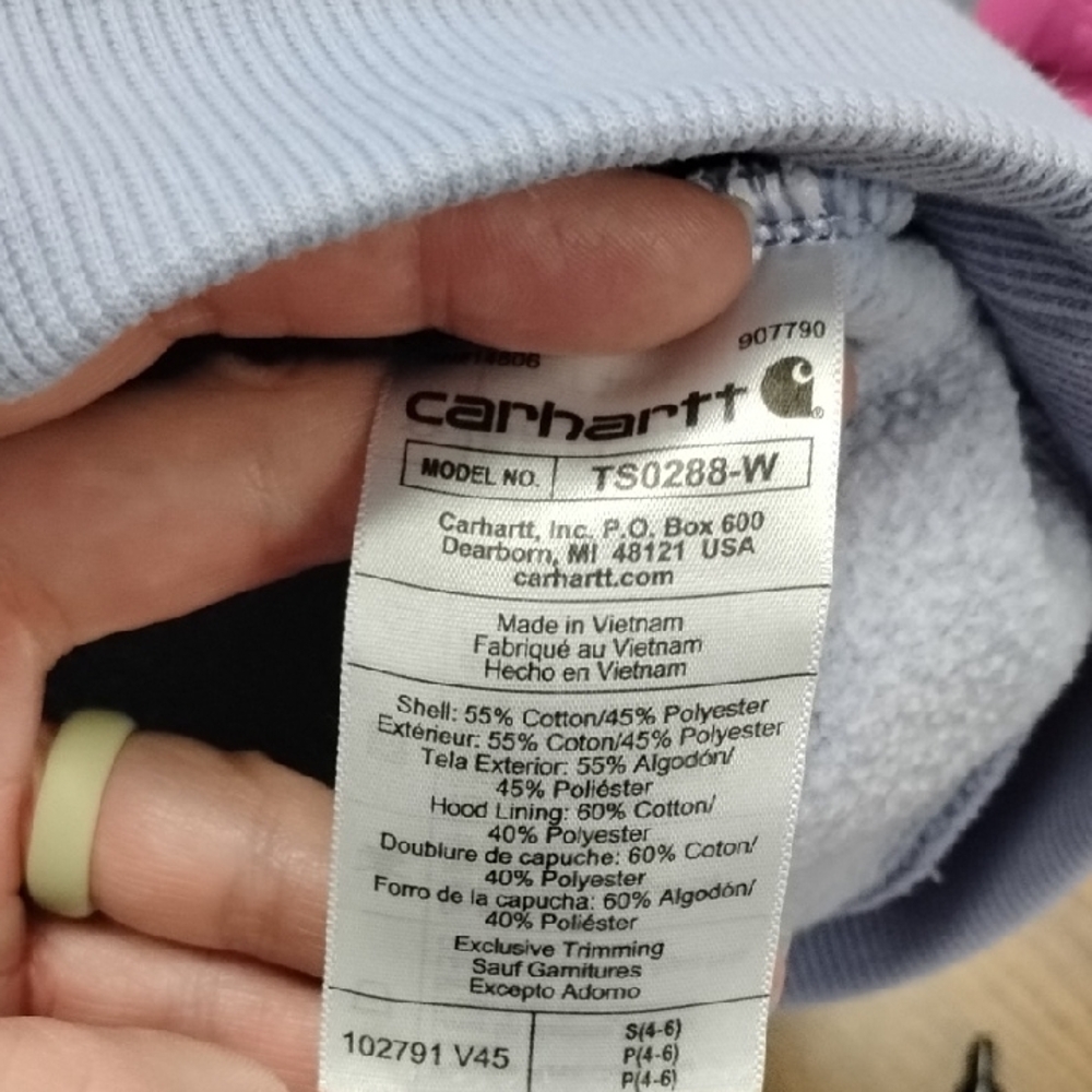 Carhartt Women's Lavender Hoodie, Size S (4-6) - Picture 9 of 9